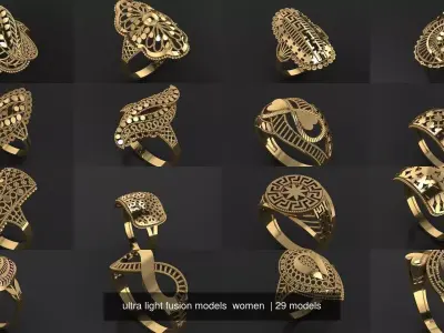 ultra light fusion models  women  3D Model Pack