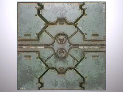 PBR Sci-Fi Spaceship Texture 20 Low-poly 3D model