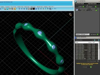 Solitaire Women Light Weight Band Ring 3D print model 7
