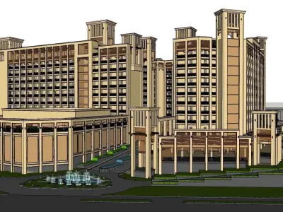 water front inside royal residence 3D model