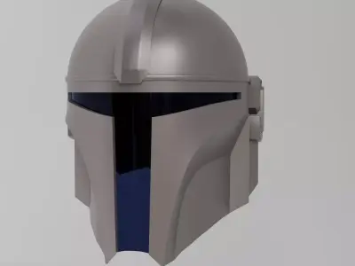 Sci-Fi Warrior Helmet Game Asset 3D model