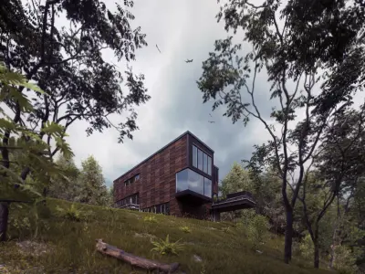 Red Rock House By Anmahian Winton Architects 3D model