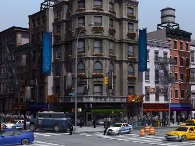 NYC Street Crime Scene 3D model