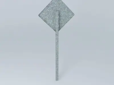 Aussie Road Sign Kangaroo Free 3D model