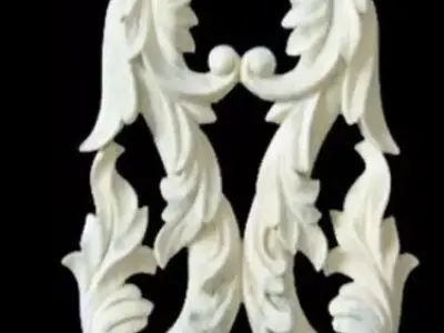 Decorative patterns CNC machine output 3D model