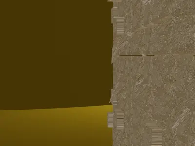 Brick Wall Old Ancient Temple Street Low-poly 3D model