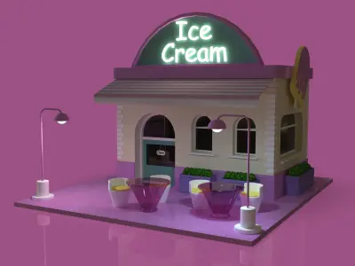 Ice Cream Store 3D model