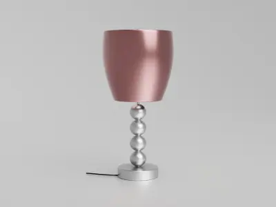 Metallic Table lamp Low-poly 3D model