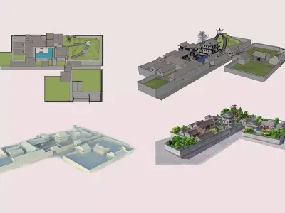 Yu Yuan garden -Traditional Cantonese style  architecture 3D model