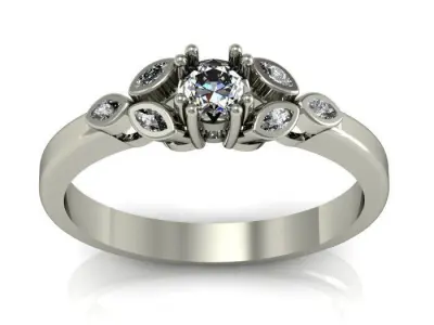 daimond ring 3D print model 26