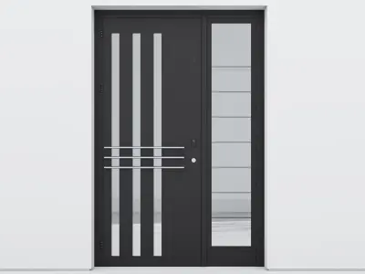 Aluminium door 40 3D model