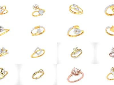 100 Delicate Ring  3D Model Pack