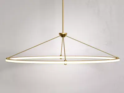 Halo Oval Pendant 3D model