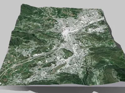 Cityscape Chambery France  3D model