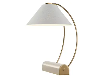 Bronze and linen task lamp 3D model