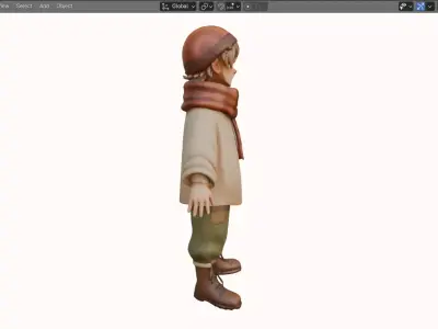 Cozy Village Kid Game Ready 5K 15K 20K Cinematic Low-poly 3D model
