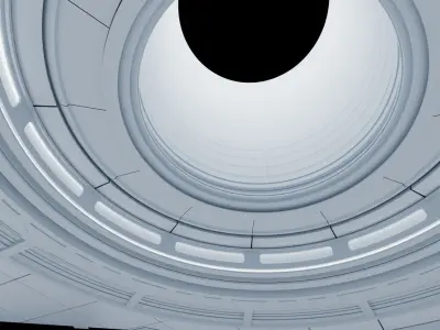 scifi platform stage 3D model