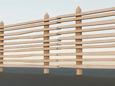 Fence Pack Low-poly 3D model