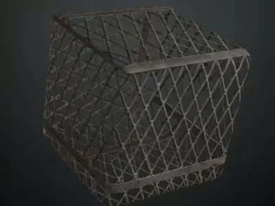 Weathered Geometric Industrial Metal Grill PBR Seamless Texture
