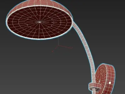 SAUCER wall lamp gold 3D model