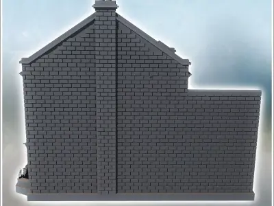 Tiled-roof house with bay window on the ground floor and a large 3D print model order