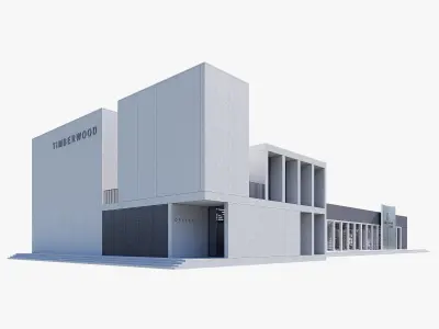Convention Center Low-poly 3D model
