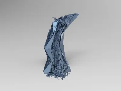 Hydra Claw sci fi rock 1 3D model