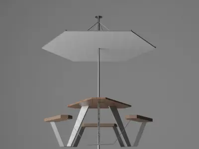 Street bench 3D model