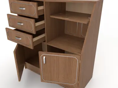 commode 21 Low-poly 3D model