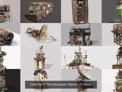 Post-Apocalyptic Objects 3D Model Pack