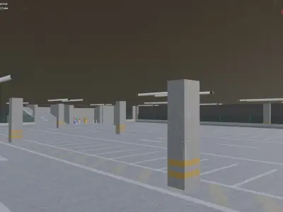 Parking garage Low-poly 3D model