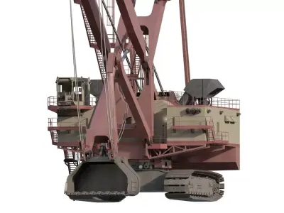 Mining rope shovel excavator 3D model