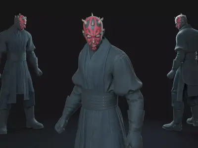 Darth Maul Animation-Ready Sith Assassin Low-poly 3D model