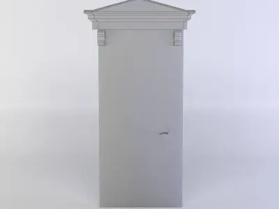 Door wooden Low-poly 3D model buy
