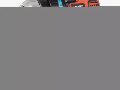 Black Decker EGBL108K cordless drill and screwdriver Low-poly 3D model