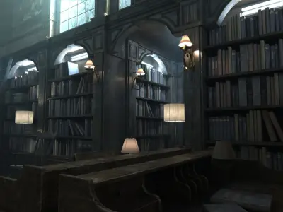  Old Classic Library - 8K PBR Textures 