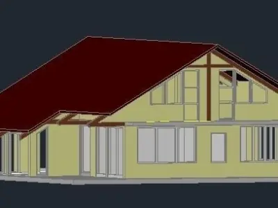 Two floor house 3D model