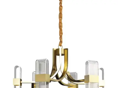 Shaded Chandelier  Low-poly 3D model