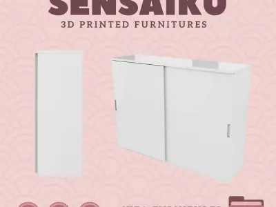 GALANT Cabinet with Sliding Doors for Dollhouse IKEA 3D Print 3D print model