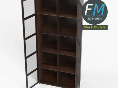 Window cabinet bookcase 3D model