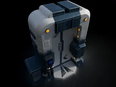 Sci-Fi Door Low-poly 3D model purchase