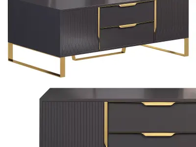  black coffee table by homary   3D model