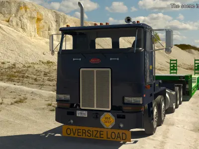  Peterbilt Truck with Heavy Equipment Transport Trailer 