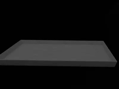 Black Tray Serving Food Low-poly 3D model