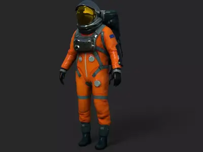 Astronaut Low-poly 3D model order