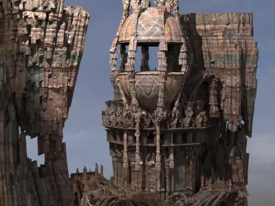 El Basra watch mountain 1 3D model