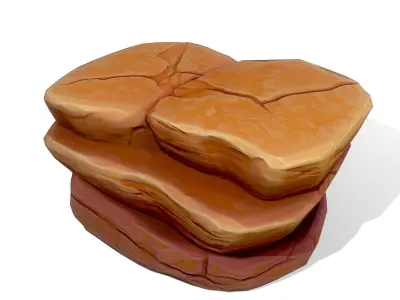 Sand Stone Low-poly 3D model