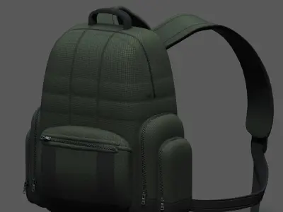 Backpack bag baggage Color 3d low poly Low-poly Low-poly 3D model