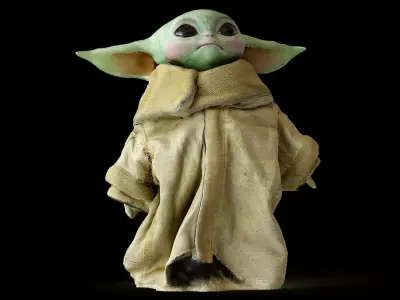 Baby YODA Low-poly 3D model