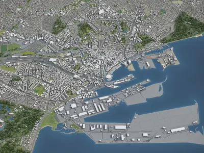 Aarhus Low-poly 3D model